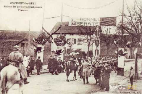 Arrivée  des troupes françaises (Montigny-lès-Metz)